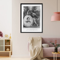 Historic Framed Print, Diogenes his lantern needs no more, an honest man is found! the search is oe'r,  17-7/8" x 21-7/8"