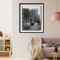 Historic Framed Print, Equitable fire ruins, Broadway and Cedar St., South,  17-7/8" x 21-7/8"