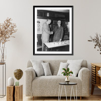 Clinton P. Anderson and Lewis L. Strauss shaking hands, Antique Print