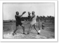 George Godfrey boxing with Jack Johnson Classic, Vintage Wall Art