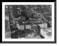 Aerial view from SW of the Patent Office and surrounding area at Seventh and Ninth and F and G streets, N.W., Washington, D.C. - now the NCFA & NPG, Vintage Wall Art