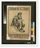 Historic Framed Print, Zeitung der 10. Armee. A. Saulweber.,  17-7/8" x 21-7/8"