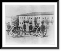 Historic Framed Print, [Students of the artillery school (Imperial School of Artillery) being drilled with the artillery].Abdullah Fr&egrave;res, Constantinople.,  17-7/8" x 21-7/8"