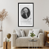 Historic Framed Print, George Washington, Pres. U.S., 1732-1799,  17-7/8" x 21-7/8"