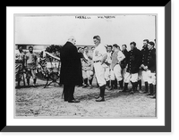 Historic Framed Print, [Frank Farrell, Yankee president, making presentation to Harry Wolverton and Yankee players (baseball)],  17-7/8" x 21-7/8"
