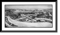 D.C. Washington - Aerial views - Bird's eye view of proposed city plan model, Vintage Poster