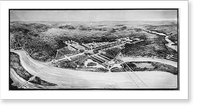 D.C. Washington - Aerial views - Bird's eye view of proposed city plan model, Vintage Poster