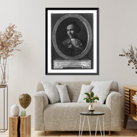 Historic Framed Print, James Cook, 1728-1779,  17-7/8" x 21-7/8"