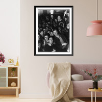 Historic Framed Print, National Youth Administration: A typical NYA student training class in a vocational project,  17-7/8" x 21-7/8"