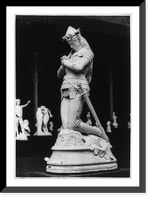 Historic Framed Print, [Statue by Emmanuel Fr&eacute;miet, of Joan of Arc, full lgth., kneeling, facing left; in armor, praying],  17-7/8" x 21-7/8"