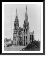 Historic Framed Print, Cathedrale de Chardres - vue d'ensemple,  17-7/8" x 21-7/8"