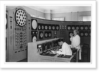 Obninsk USSR - Atomic electric power station - Central control panel of the atomic electric power station, Vintage Poster