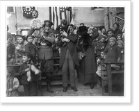 Colonel Perkins of the American Red Cross with U.S. Consul Carroll at American Red Cross day school with group of children, Venice, Italy Classic, Antique Print