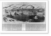 On the Mississippi - St. Louis - a general view of the city from east St. Louis, Vintage Poster