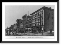 Meridian Street, looking north from Maryland St., Indianapolis, Indiana, Historic Reproduction