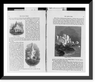 Historic Framed Print, [3 illustrations of icebergs],  17-7/8" x 21-7/8"