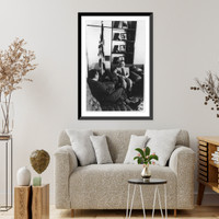 The Secretary and King Hussein, Antique Poster