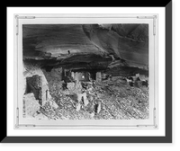Ruins in mummy cave, Canon del Muerte, Arizona, Antique Print
