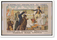 Historic Framed Print, Emprunt Franccedilais 5 percent 1920 - Lloyds and National Provincial Foreign Bank Limited,  17-7/8" x 21-7/8"