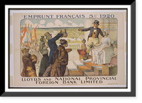 Emprunt Franccedilais 5 percent 1920 - Lloyds and National Provincial Foreign Bank Limited, Antique Print