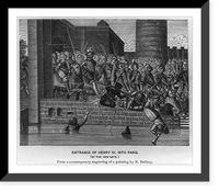 Entrance of Henry IV, into Paris, by the new gate, Vintage Print