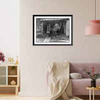 Historic Framed Print, An old porch,  17-7/8" x 21-7/8"