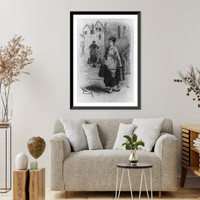 Women carrying water containers Classic, Vintage Wall Art