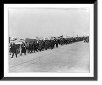 Historic Framed Print, Hunger marchers" advance on Washington",  17-7/8" x 21-7/8"