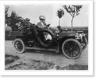 Three women, possibly members of the McAdoo family, posed in automobile Classic, Antique Print