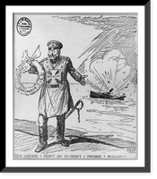 Anti-German cartoons concerning the U-Boat sinking of the Steamer SUSSEX in 1916 - 2, Antique Wall Art