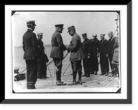 General Pershing and Marshall Foch's final handshake, Brest, France, Vintage Poster