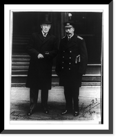 Pres. Woodrow Wilson and King George V standing outside Buckingham Palace, Historic Reproduction