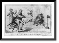 Historic Framed Print, Barber's shop - D__n,  d__n,  the author & publisher I say!"",  17-7/8" x 21-7/8"