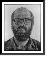 Self portrait - white ink Classic, Vintage Print