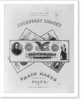 Secretary Chase's Grand March, composed for the piano Classic, Vintage Poster