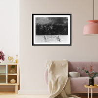 Historic Framed Print, Decisive charge of the life guards at Waterloo,  17-7/8" x 21-7/8"
