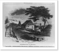 Jefferson's Mill at Shadwell, Antique Print