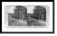 Troop K, 10th U.S. Cavalry on the march on horseback, Chickamauga Park, Ga. Classic, Vintage Wall Art