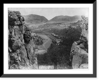 Historic Framed Print, Echo Canyon." Looking through Sioux Pass. On F.E. and M.V. Ry.,  Hot Springs,  S.D.",  17-7/8" x 21-7/8"