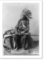 Little, the instigator of Indian revolt at Pine Ridge, 1890.photo and copyright 1891 by Grabill, Deadwood, S.D, Historic Reproduction