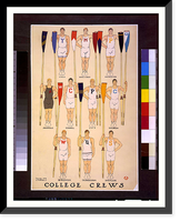 Historic Framed Print, College crews,  17-7/8" x 21-7/8"