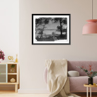 Historic Framed Print, Fog effect in the Grand Canyon of Arizona,  17-7/8" x 21-7/8"
