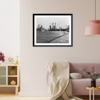 New Orleans levee about 1905, AMERICA in center, Vintage Wall Art