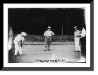 Pres. William H. Taft playing golf, Chevy Chase Country Club, 3 other men in picture, 1909 June 28, Historic Print