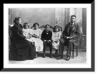 Hampton Institute, Hampton, Va. - children of Indian students educated at Hampton - four children and two adults posed seated, Historic Reproduction