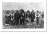 Hampton Institute, Hampton, Va. - before entering school - seven Indian children of uneducated parents, Antique Poster