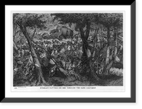 Antique Photo Print - Stanley cutting his way through the dark continent