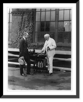 Thomas A. Edison with his dictating machine, and A.A. bratton, Antique Print