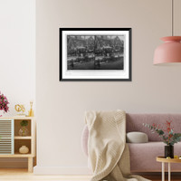 Historic Framed Print, [Theodore Roosevelt and crowd on decorated rostrum],  17-7/8" x 21-7/8"