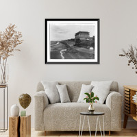 Historic Framed Print, Peking - view along wall and Emperor's Palace,  17-7/8" x 21-7/8"